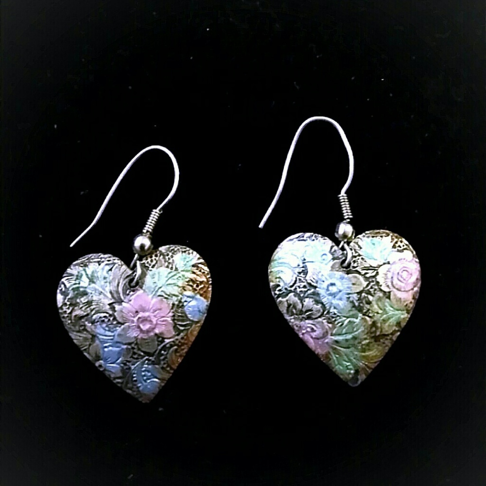Vintage heart earrings